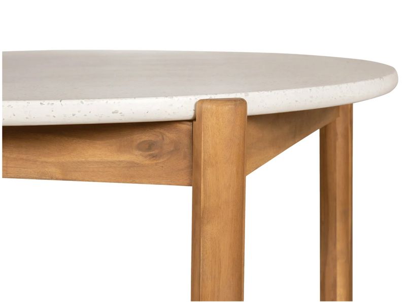 Matz Möbel Gartentisch CINA rund D 120 cm Holz-Terrazzo Landhausstil