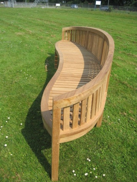 SURE, Gartenbank 300 cm Holz, Parkbank im Landhausstil
