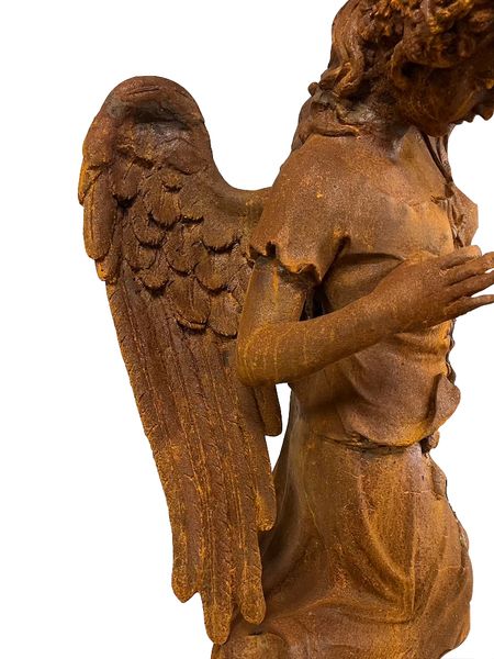 Gusseisen "Engel Statue" H 195 cm antik rostig