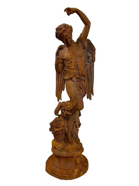 Gusseisen "Engel Statue" H 195 cm antik rostig