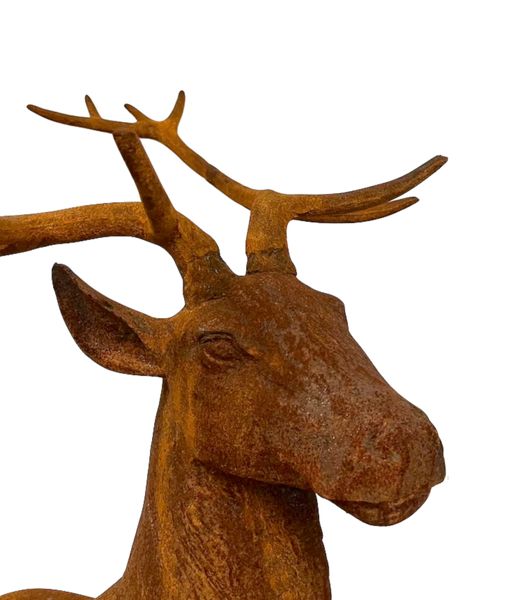 Gusseisen Skulptur "liegender Hirsch"