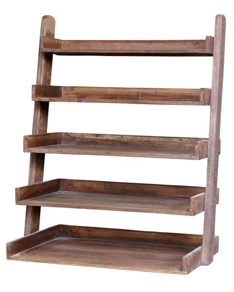 SINDI, Altholz Regal, Holzregal mit 5 Böden im Landhausstil