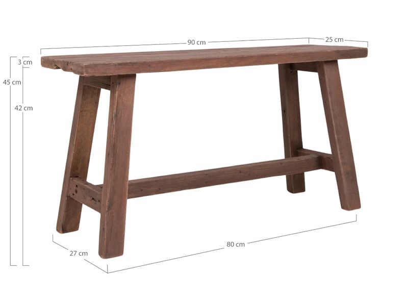 EVA, Holzbank, Gartenbank 90 cm