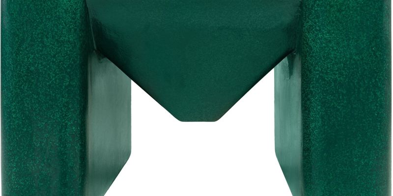 ISMA, Moderner Couchtisch grün quadratisch, Designermöbel