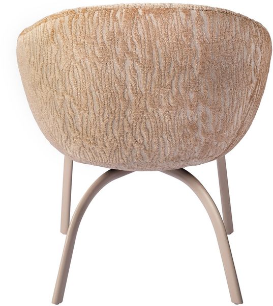 JOEY, Esszimmerstuhl Stoff beige und Metallbeine beige, Polsterstuhl
