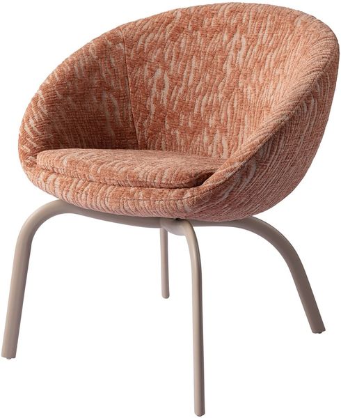 JOEY, Esszimmerstuhl terracotta-beige, Polsterstuhl, Designer Stuhl