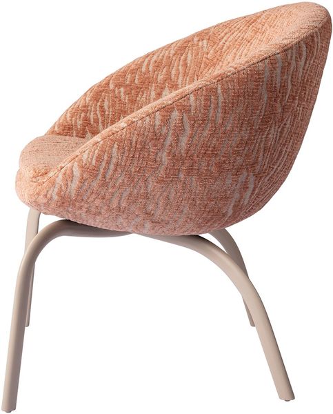 JOEY, Esszimmerstuhl terracotta-beige, Polsterstuhl, Designer Stuhl
