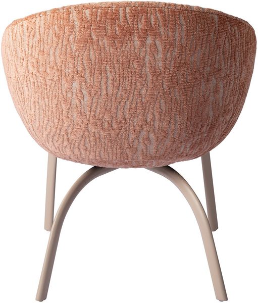 JOEY, Esszimmerstuhl terracotta-beige, Polsterstuhl, Designer Stuhl