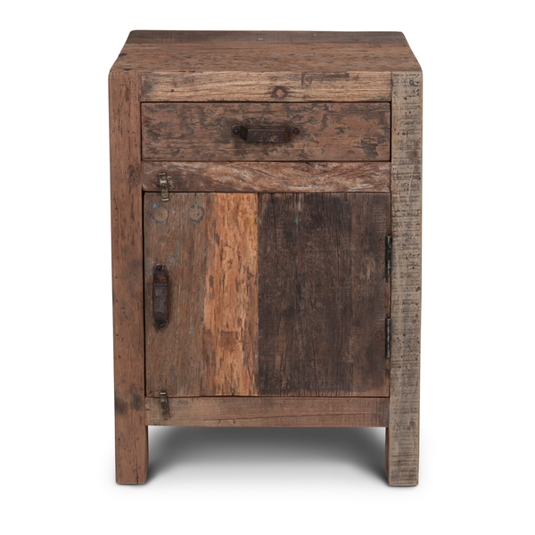 Kleiner Altholz Schrank H 70 cm, Nachtschank SANO