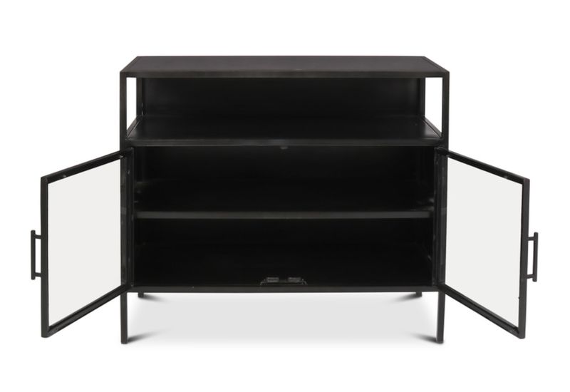 Kleines Sideboard-Vitrine WINS Metall B 97cm