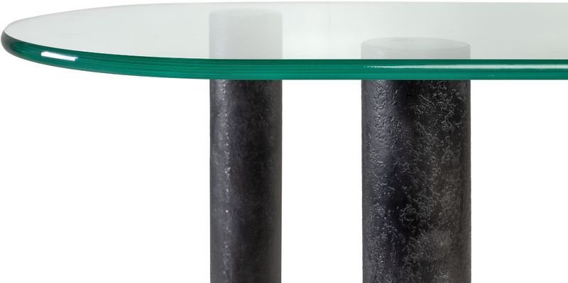 SADA, Konsolentisch oval B 140 cm Alu & Glas, Designermöbel