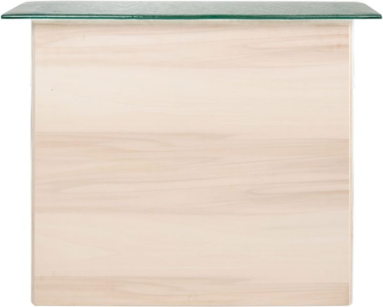 Designer Konsolentisch KANA Keramik Weiß Grünes Glas 105cm - Matz Möbel