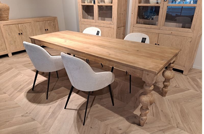 Landhaus Esstisch VANA 240 cm natur Holz