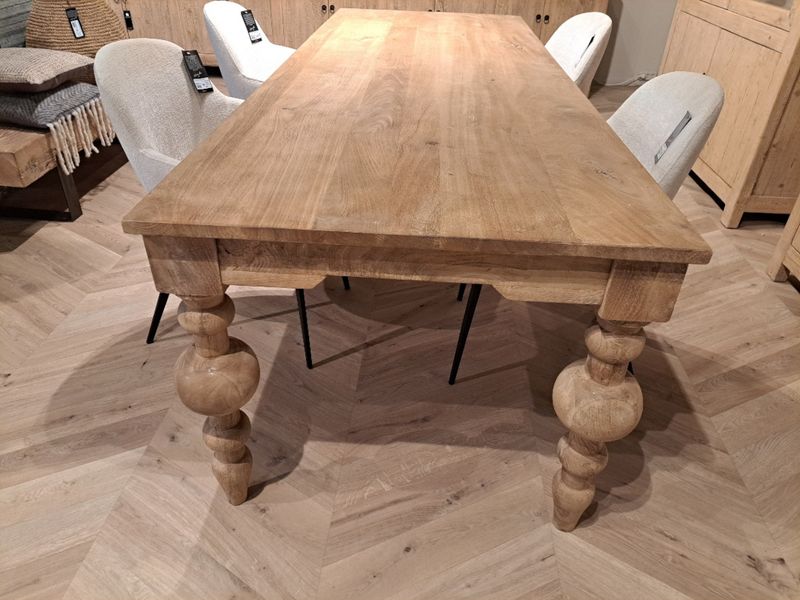 Landhaus Esstisch VANA 240 cm natur Holz