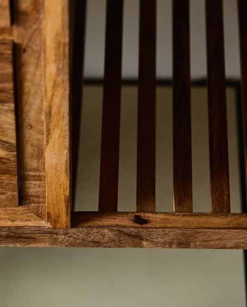 MALU, Kücheninsel, Konsolentisch Holz & weiß Marmor im Landhausstil