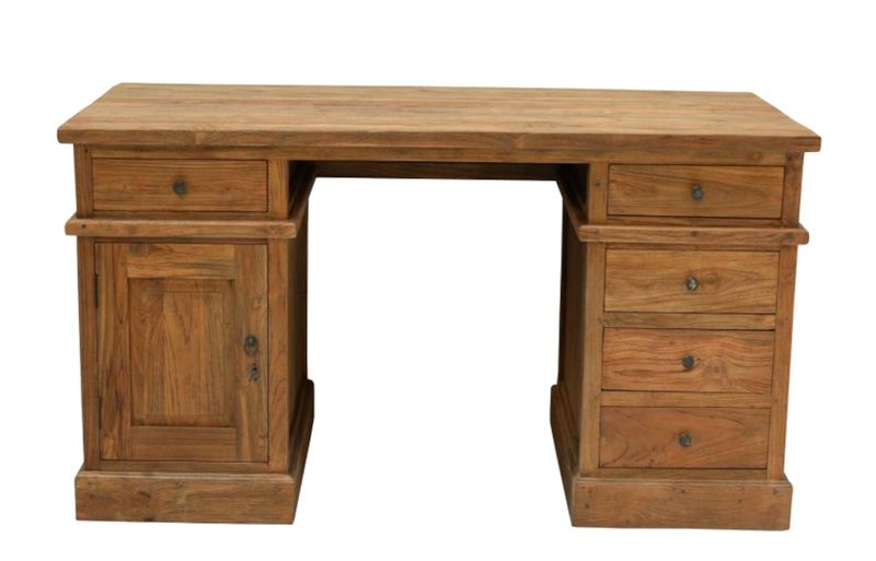 Landhaus Klassiker Schreibtisch JENE Teak L 180 cm