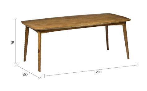 LEA, Esstisch 200*100 cm Holz, Retromöbel