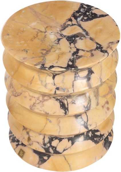 AMY, Marmortisch, Marmor Beistelltisch rund 30,5 cm, Hocker
