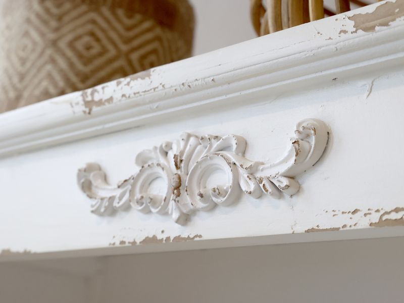 RITA, Regal mit 5 Böden shabby creme-weiß im Landhausstil