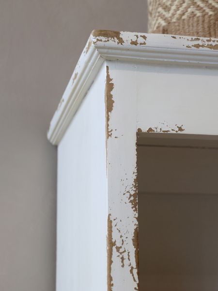 RITA, Regal mit 5 Böden shabby creme-weiß im Landhausstil