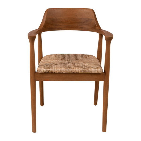 Matz Möbel DEO Armlehnstuhl Teak & Geflechtsitz