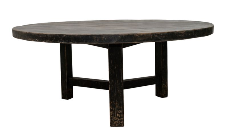 Großer Esstisch KALA rund D 180 cm antiker Landhausstil