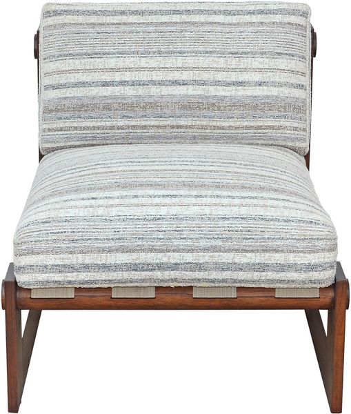Matz Möbel Designer Sessel grau-braun Bandpolsterung
