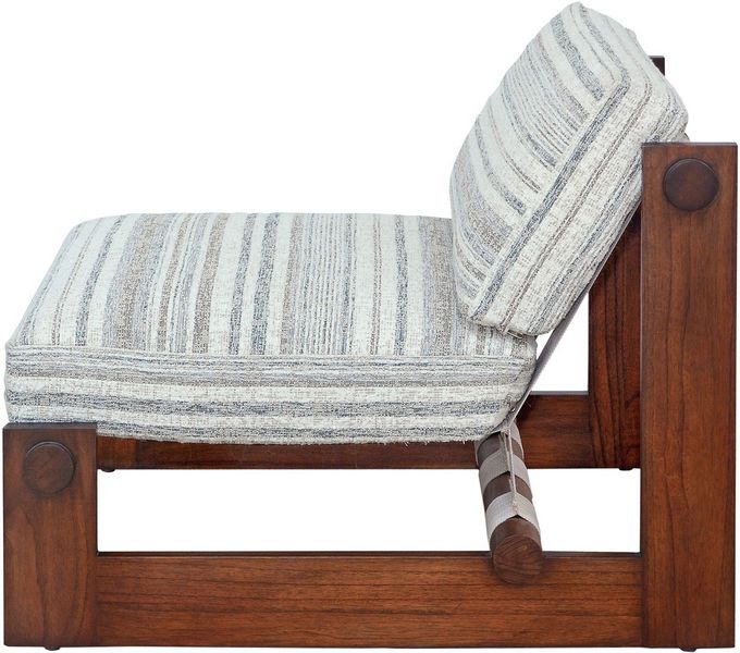 Matz Möbel Designer Sessel grau-braun Bandpolsterung