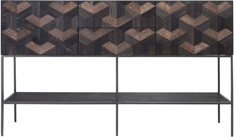 LILLY, Designer Sideboard schwarz-natur