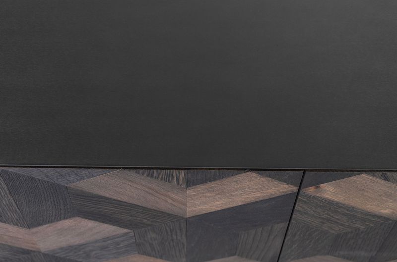 LILLY, Designer Sideboard schwarz-natur