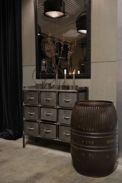SILLY, Metall Kommode mit 9 Schubladen shabby chic