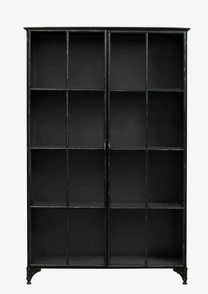 Matz Möbel Metall Vitrine TEO, H 185 x B 120 cm