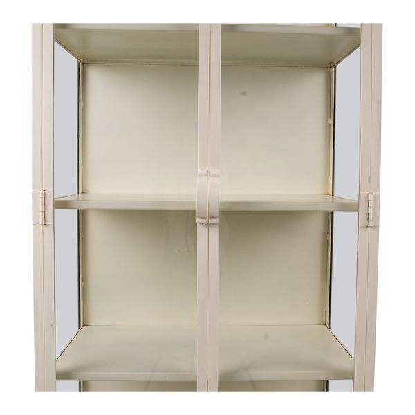 TEA, Weiße Metall Vitrine H 180 cm Industriedesign