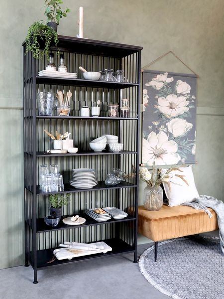 JACK, Metallregal mit 6 Fächern H 195 cm im Industriedesign