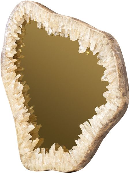 Natürlicher Quarzspiegel B 81 cm - Designer Spiegel