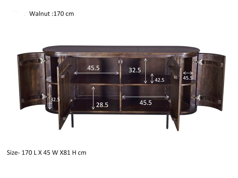 NORA, Designer Sideboard oval 170 cm, Designermöbel