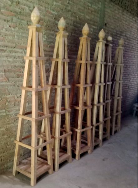Rankhilfe Holz "Obelisk 200 cm hoch" Landhausstil