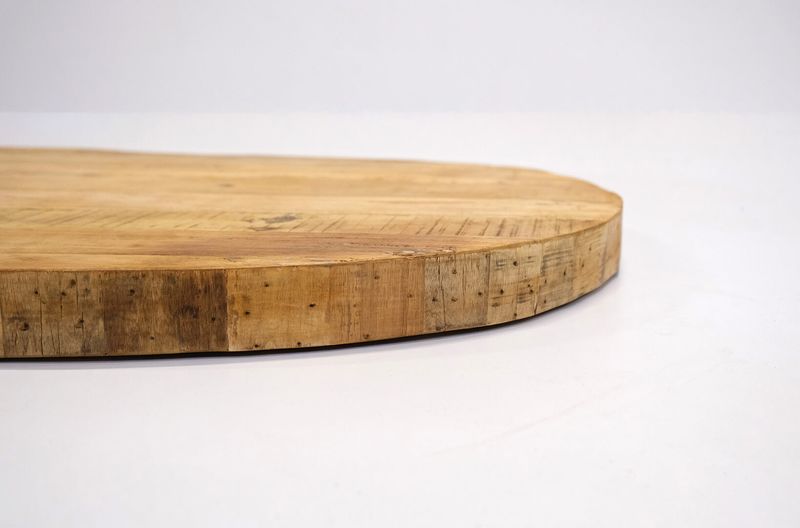 RICA, ovale Tischplatte 130*70*5 cm  Recyclingholz