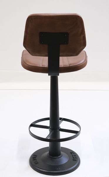 Matz-Möbel Barhocker PEDI Leder-Metall SH 70 cm, Barmöbel Industriedesign