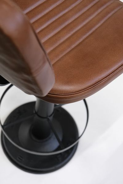 Matz-Möbel Barhocker PEDI Leder-Metall SH 70 cm, Barmöbel Industriedesign