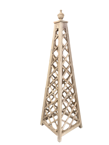 Rankhilfe Holz "Obelisk-Form" H 220 cm im Landhausstil