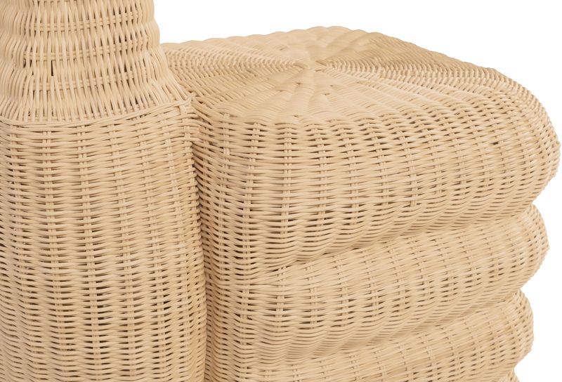 Hocker aus Rattan Art-Kunst "Daumen hoch"