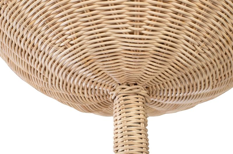 RITA, Designer Rattan Stehlampe rund, Kugellampe