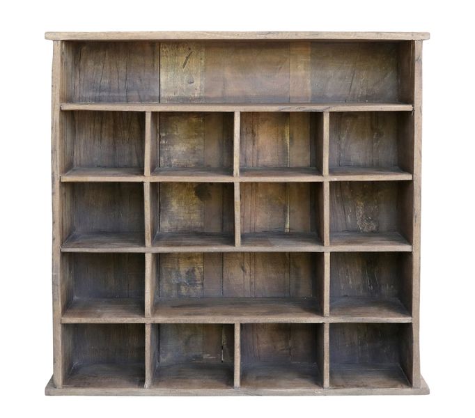 LILLY, Wandregal recycelt altes Holz