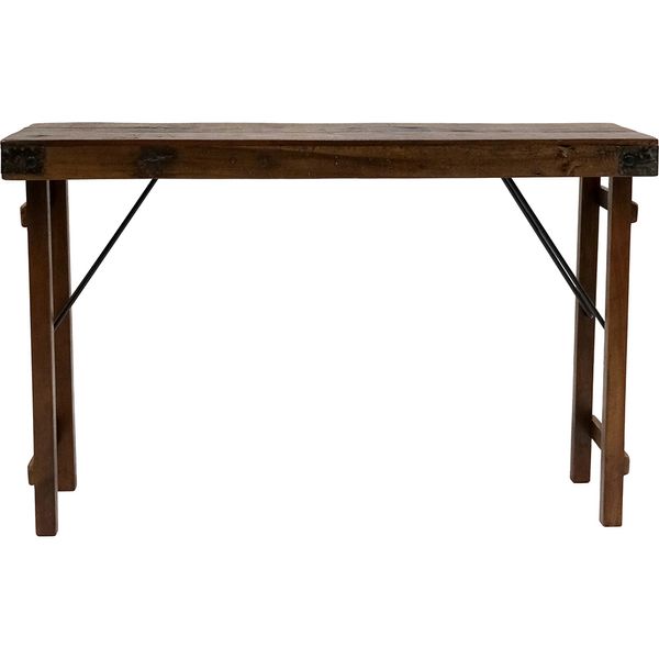 Vintage Konsolentisch Holz TONI, schmaler Klapptisch B 120*30 cm