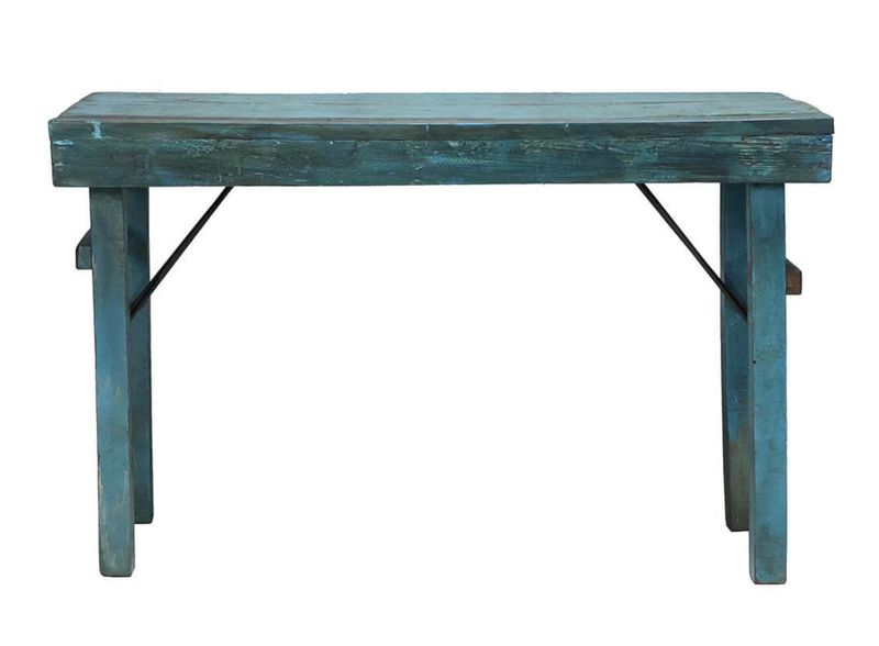 JUBI, Recyclingholz Esstisch B 120 cm vintage blau, Klapptisch