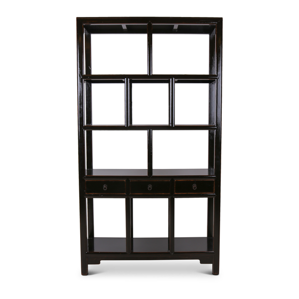 Matz Möbel Landhaus Regal antik schwarz H 229 cm