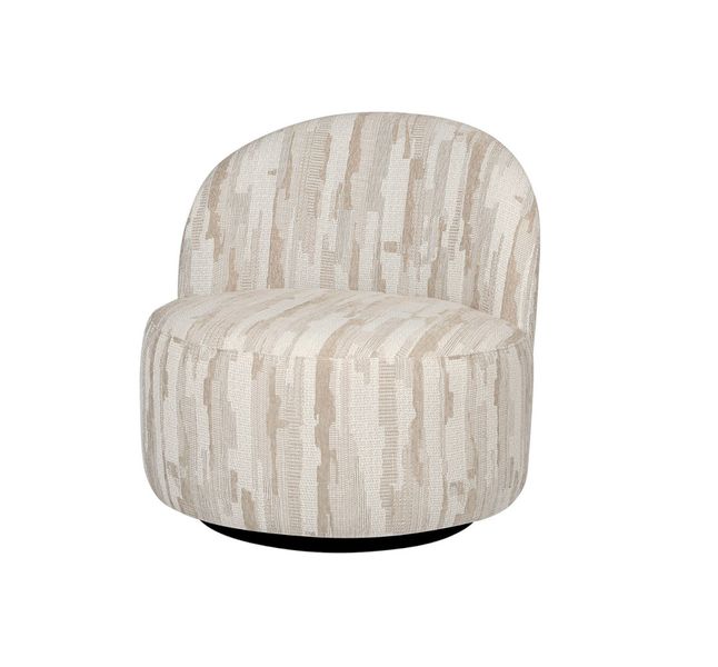 Designer Sessel MADI beige-weiß Dreh-u. Schaukelfunktion
