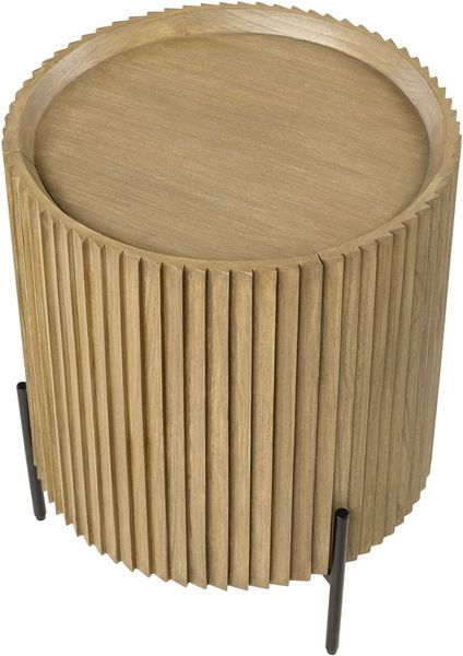 POGO, Kleiner Schrank rund 1 Tür helles Holz