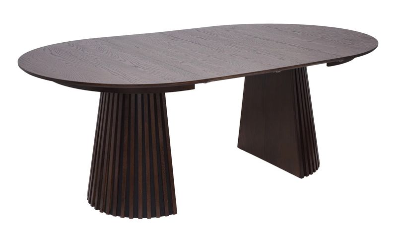 Esstisch SAIKA braun rund 120-200 cm, Ausziehtisch